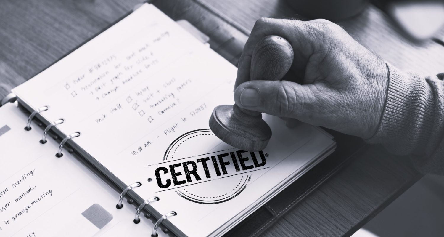 Guarantee Approved Authorized Certified Concept